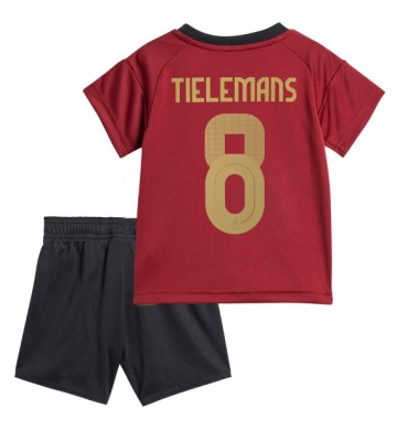 Belgien Youri Tielemans #8 Hemmakläder Barn EM 2024 Kortärmad (+ Korta byxor)